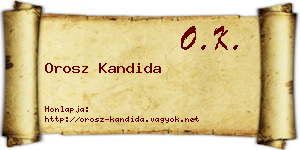 Orosz Kandida névjegykártya